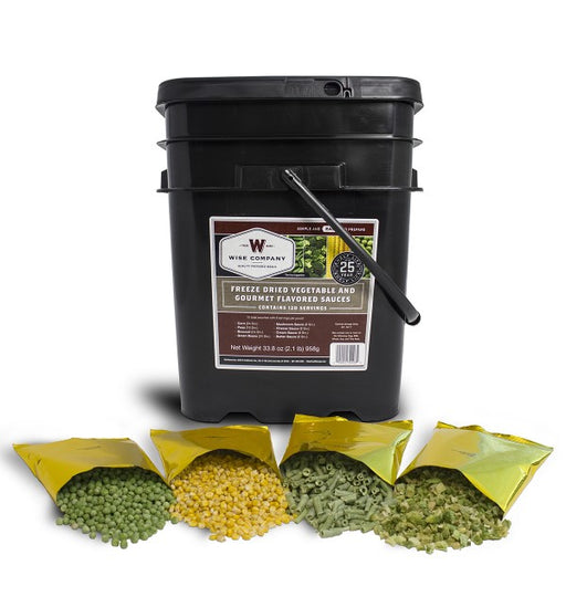 Emergency Freeze Dried Vegetables - 120 Servings