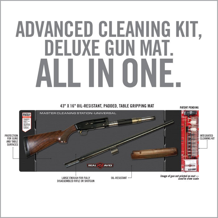 Real Avid, Master Cleaning Station, Universal Cleaning Kit, Cleans Handguns, Rifles, Shotguns, Deluxe Gun Mat With Set Of Cleaning Tools