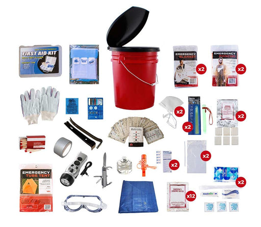 2 Person Bucket Survival Kit (72+ Hours)