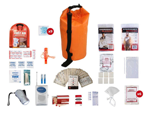 1 Person Basic Survival Kit (72+ Hours) - Waterproof Dry Bag