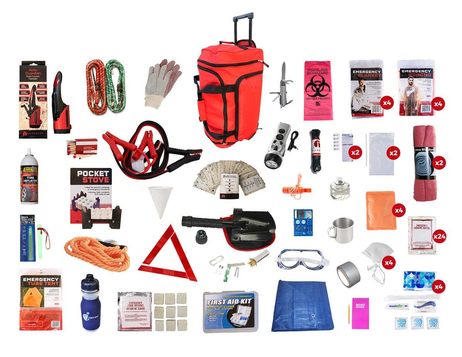 Family Road Kit - Red Roller Bag