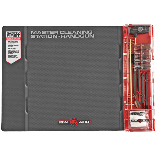Real Avid, Master Cleaning Station, Handgun Cleaning Kit, For .22, .357, .38, .40, .45, 9mm
