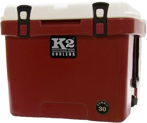 K2 Cooler Summit Series 30 Quart Series Crimson White Lis!