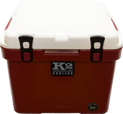 K2 Cooler Summit Series 30 Quart Series Crimson White Lis!