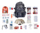 1 Person Basic Survival Kit (72+ Hours) - Camo Backpack