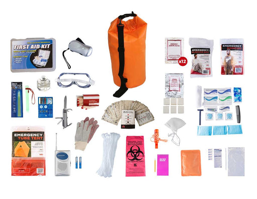 1 Person Elite Survival Kit (72+ Hours) - Waterproof Dry Bag