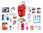 1 Person Elite Survival Kit (72+ Hours) - Red Roller Bag