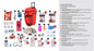 4 Person Deluxe Survival Kit (72+ Hours) - Red Roller Bag