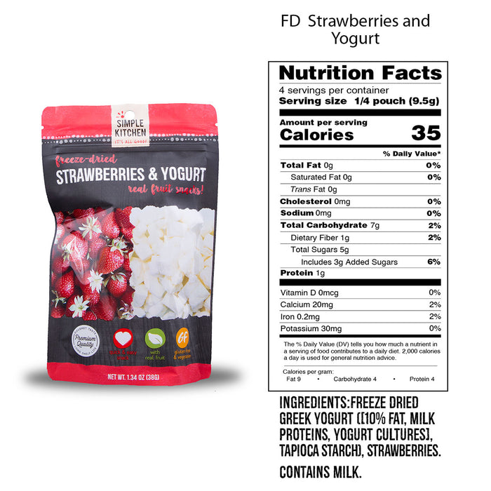 Freeze-Dried Strawberries & Yogurt - 6 Pack